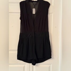 Black Semi-Sheer Plus Size Romper